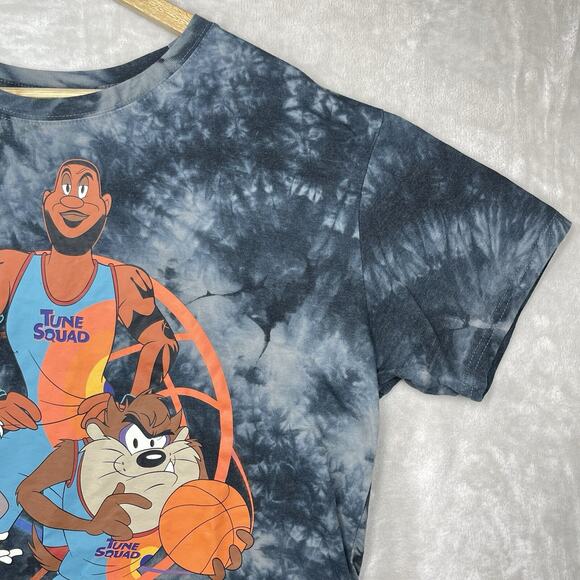Vtg Lebron X Space Jam Men's L Basketball Ty Dye T Shirt Loony Tunes 90s Y2K - Picture 2 of 10